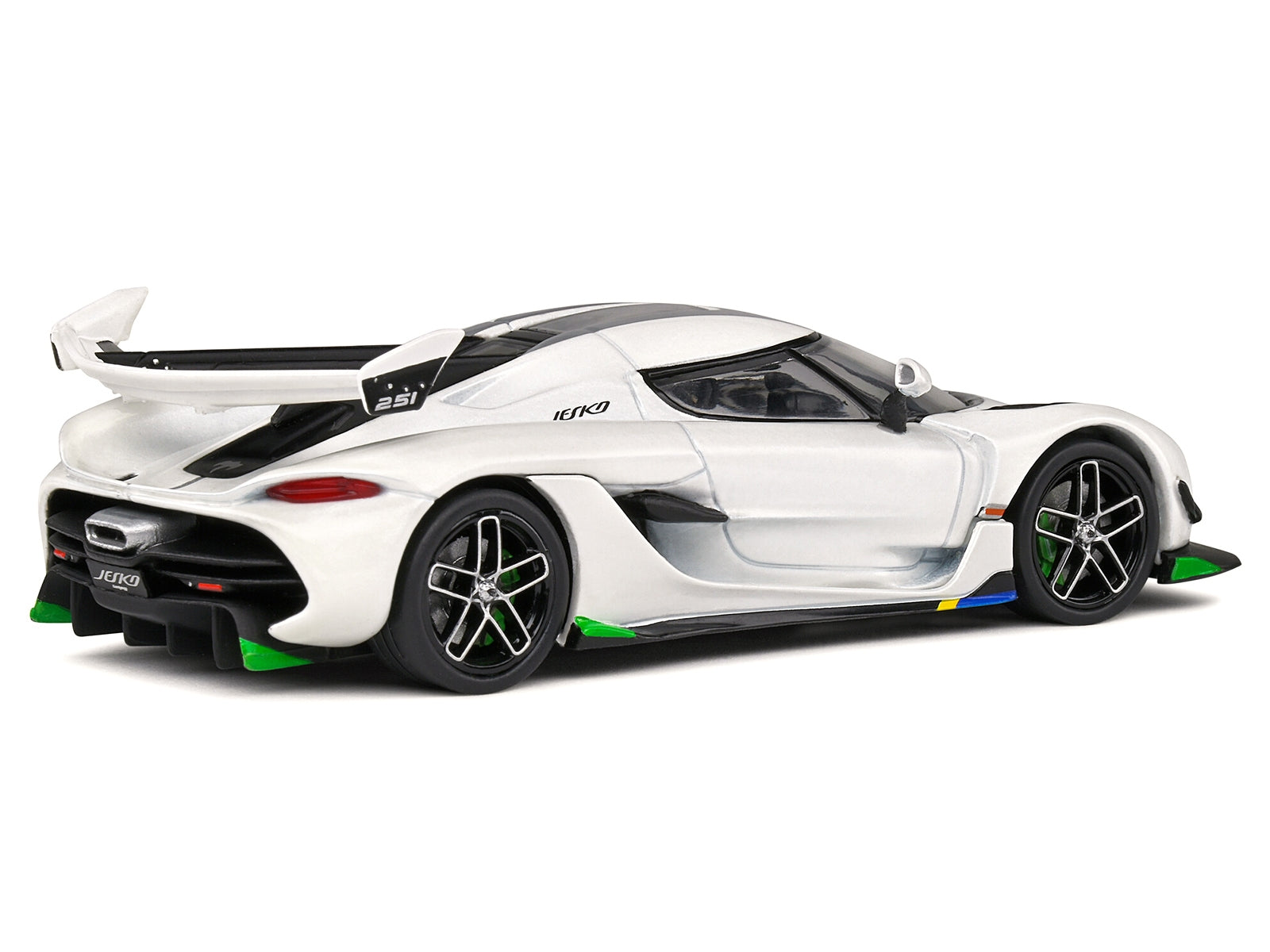 2021 Koenigsegg Jesko Pearl White Metallic with Gray Stripes 1/43 Diecast Model Car by Solido - Premium Koenigsegg Models from Solido - Just $47.99! Shop now at Rapidvehicles