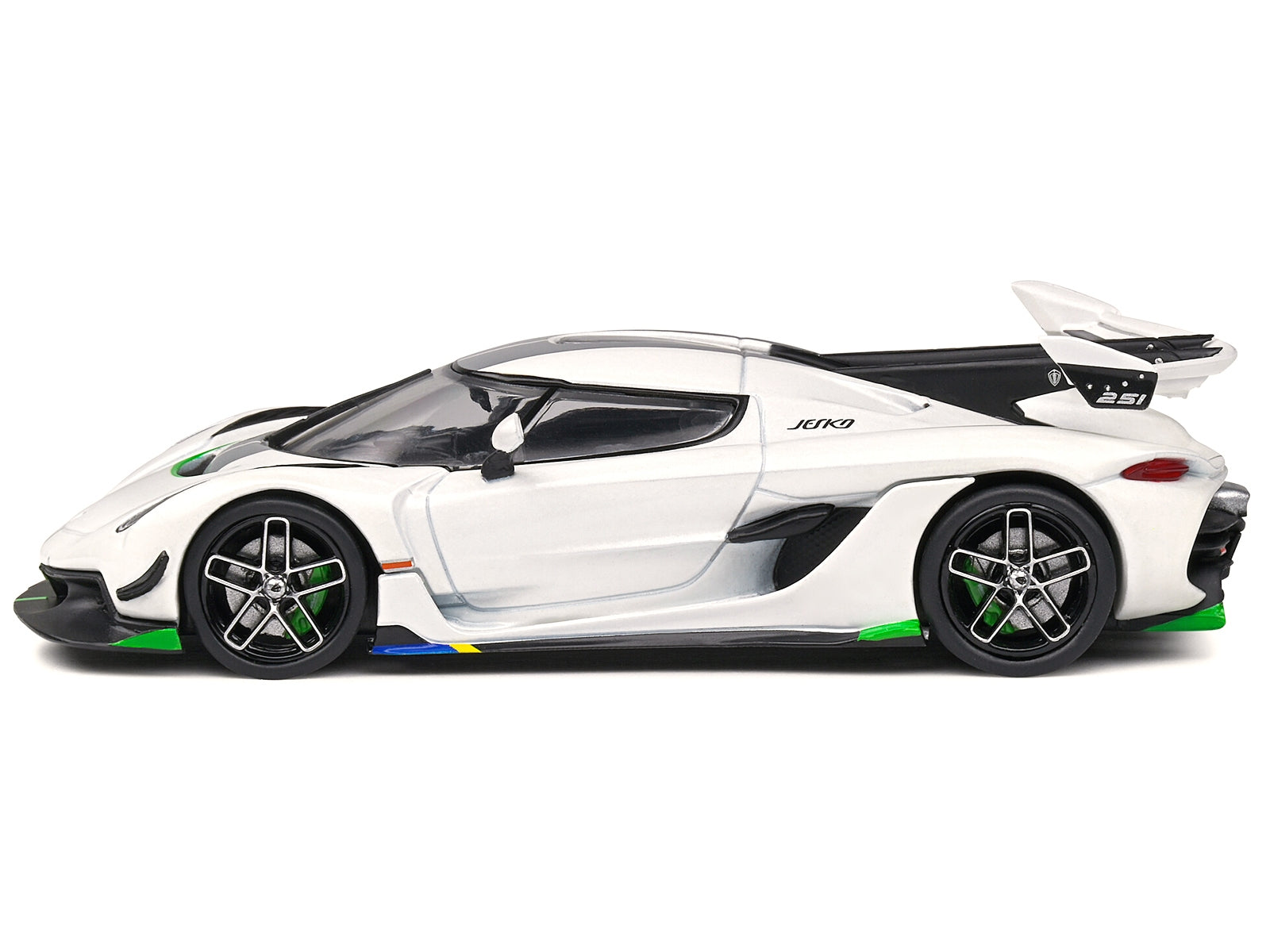 2021 Koenigsegg Jesko Pearl White Metallic with Gray Stripes 1/43 Diecast Model Car by Solido - Premium Koenigsegg Models from Solido - Just $42.99! Shop now at Rapidvehicles