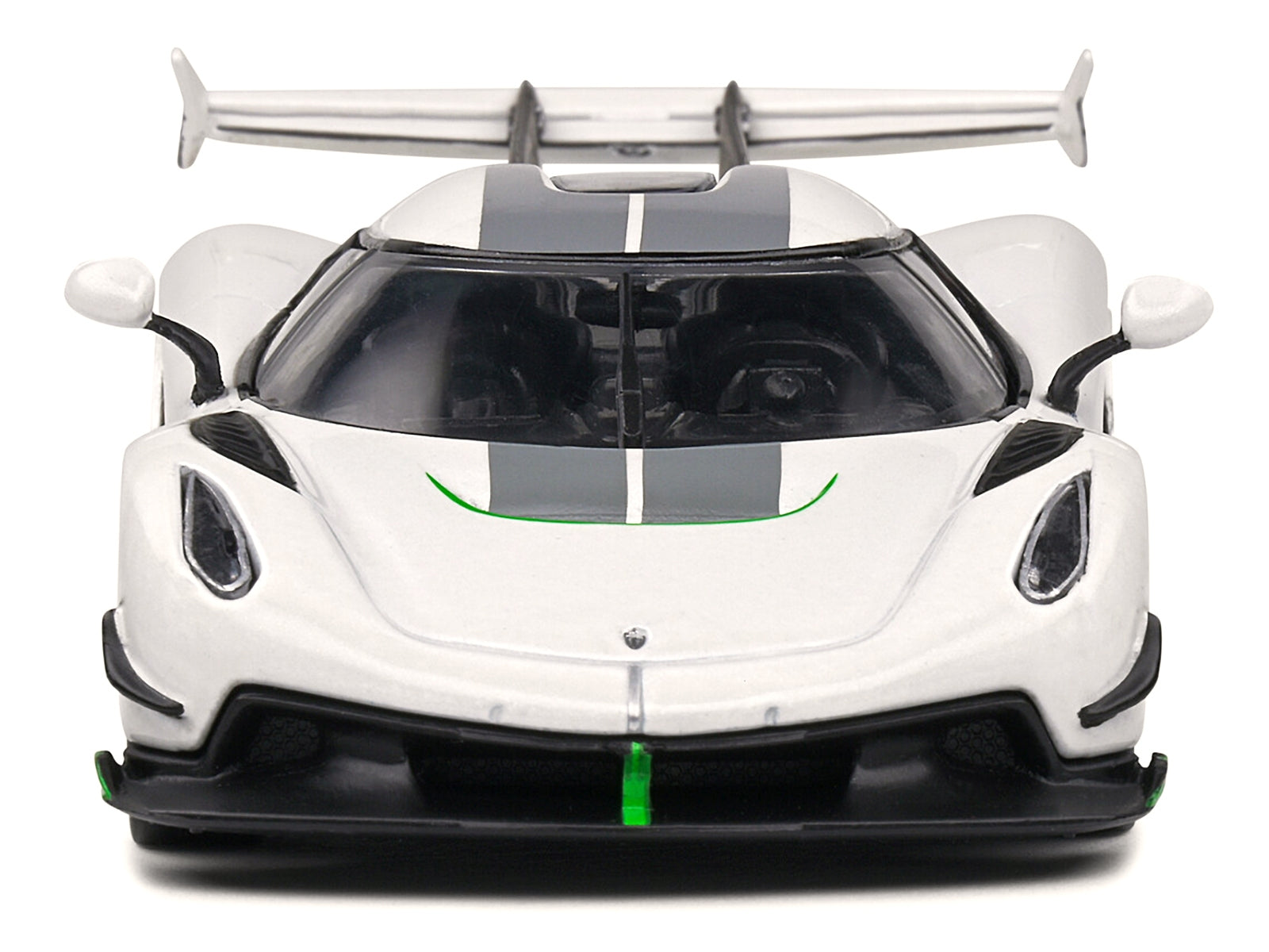 2021 Koenigsegg Jesko Pearl White Metallic with Gray Stripes 1/43 Diecast Model Car by Solido - Premium Koenigsegg Models from Solido - Just $42.99! Shop now at Rapidvehicles