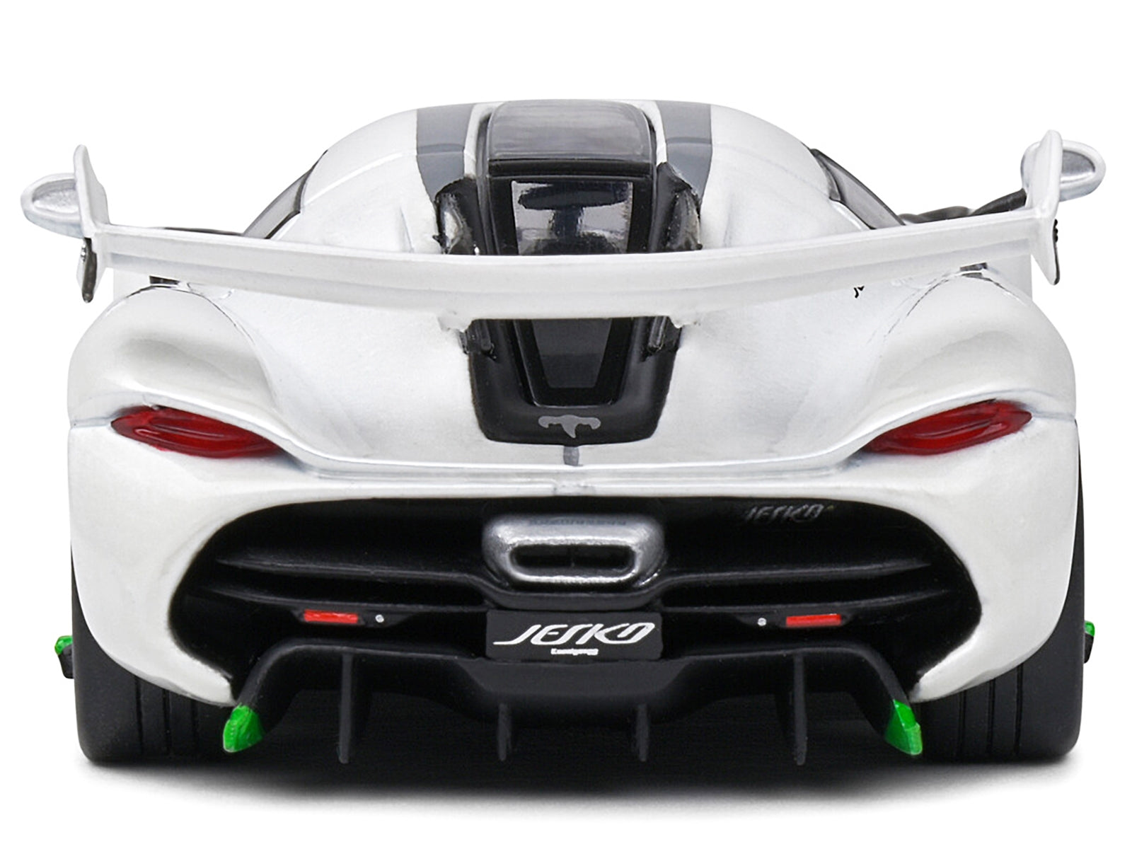 2021 Koenigsegg Jesko Pearl White Metallic with Gray Stripes 1/43 Diecast Model Car by Solido - Premium Koenigsegg Models from Solido - Just $42.99! Shop now at Rapidvehicles