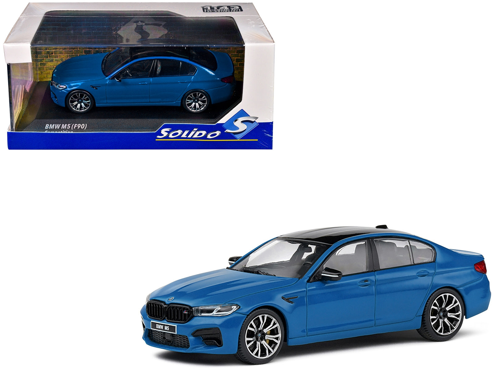 2022 BMW M5 (F90) Competition Voodoo Blue with Black Top 1/43 Diecast Model Car by Solido - Premium BMW Models from Solido - Just $47.99! Shop now at Rapidvehicles