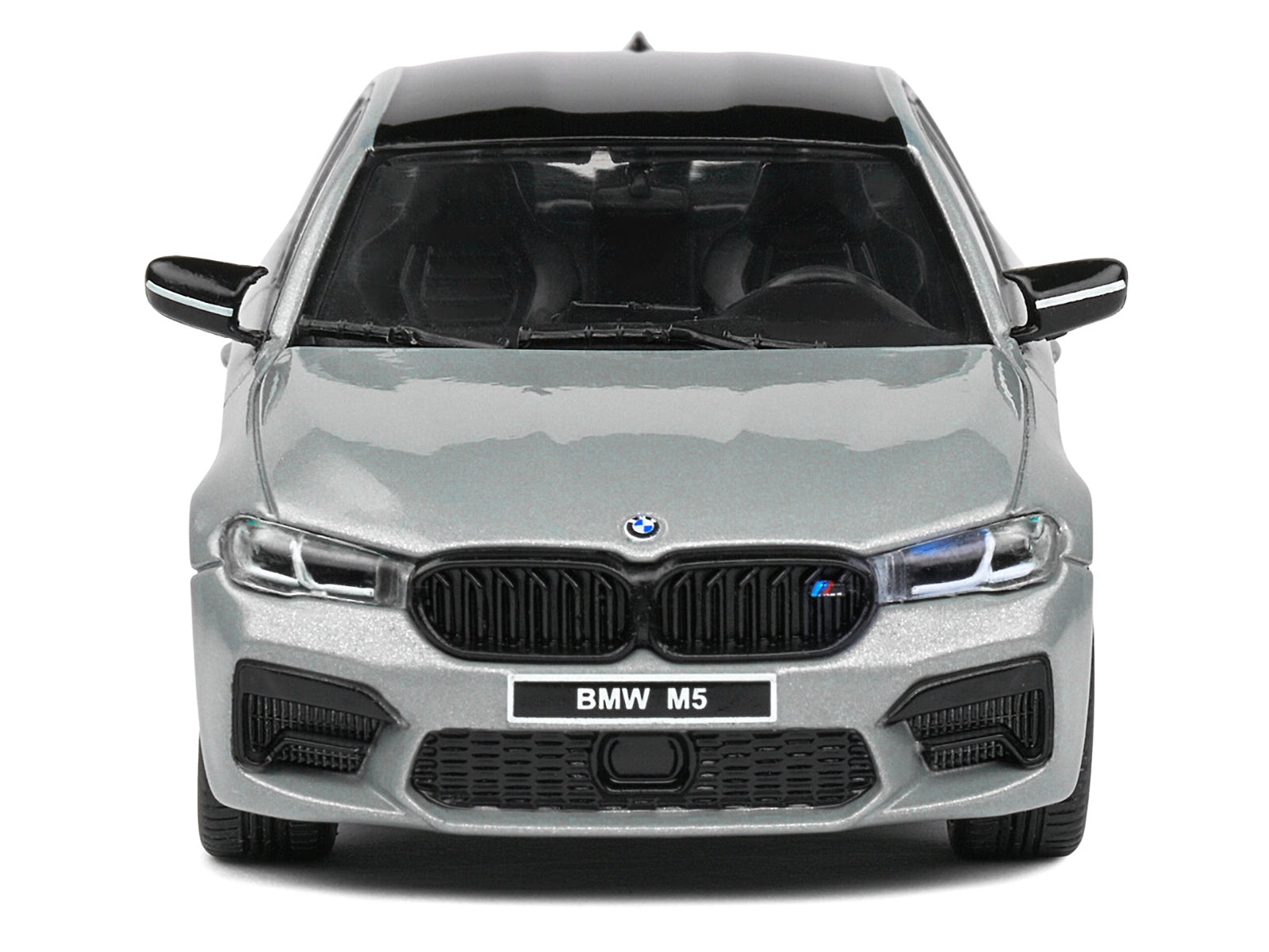 2022 BMW M5 F90 Competition Brooklyn Gray Metallic with Black Top 1/43 Diecast Model Car by Solido