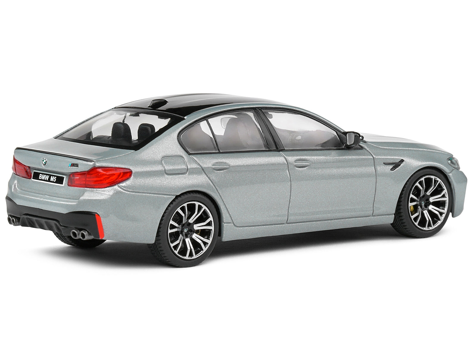 2022 BMW M5 F90 Competition Brooklyn Gray Metallic with Black Top 1/43 Diecast Model Car by Solido