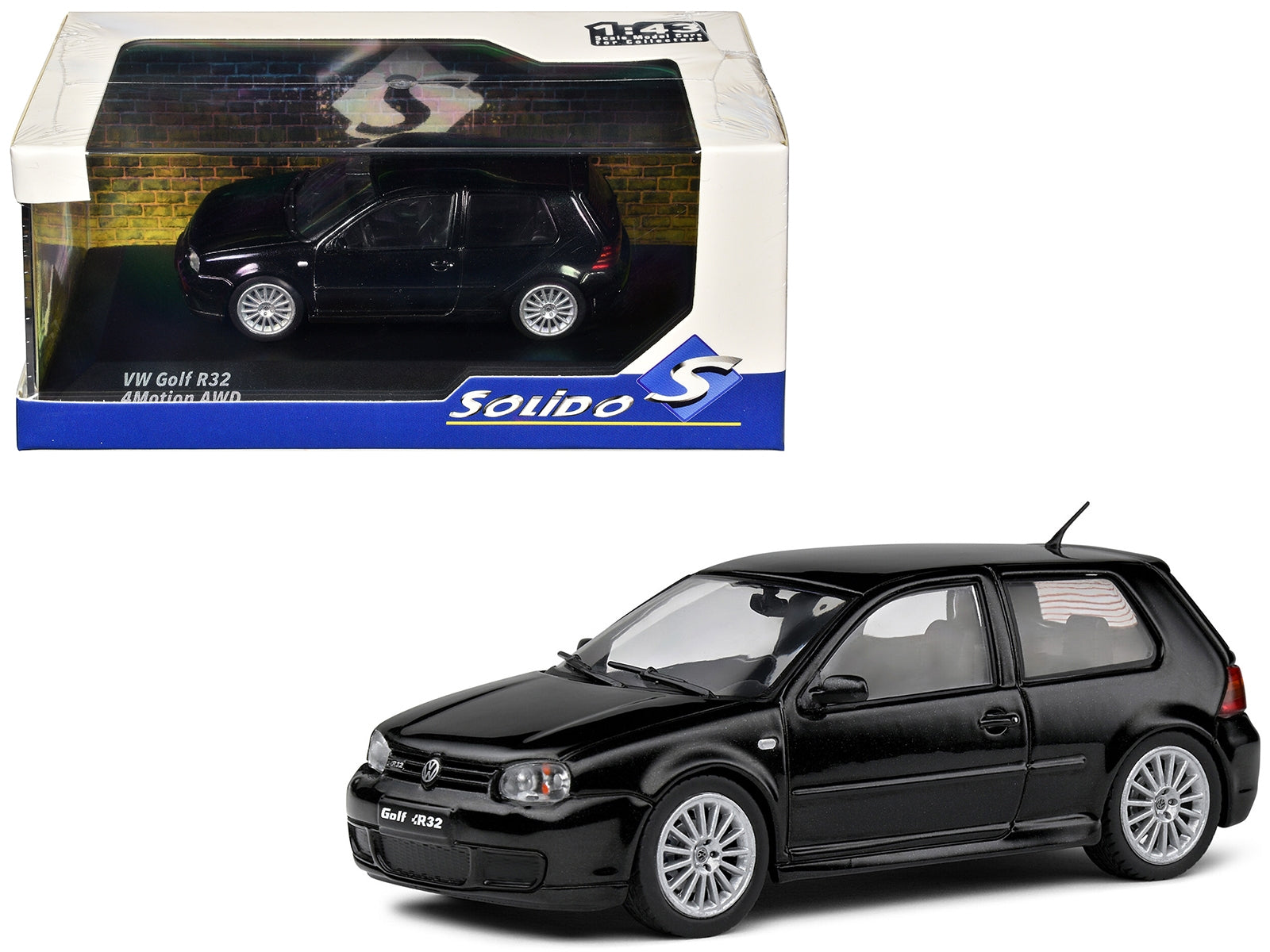 2003 Volkswagen Golf IV R32 Black 1/43 Diecast Model Car by Solido - Premium Volkswagen Models from Solido - Just $55.75! Shop now at Rapidvehicles