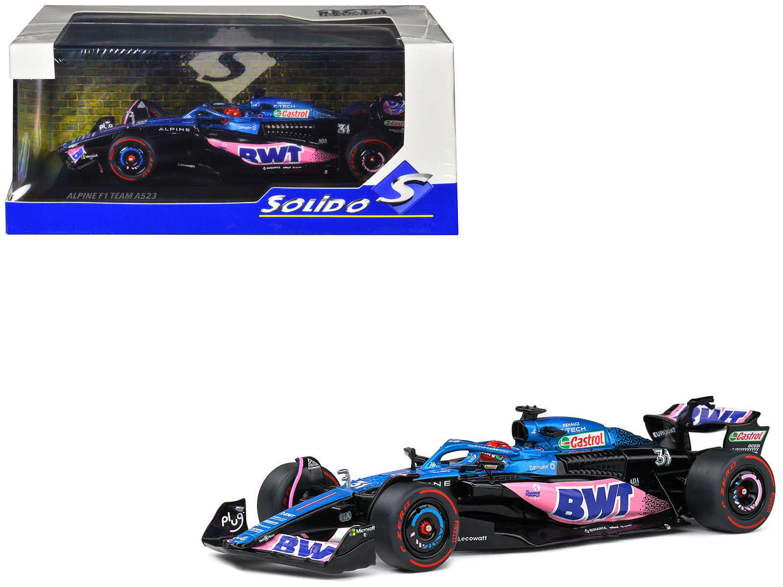 Alpine A523 #31 Esteban Ocon "BWT" 3rd Place "Formula One F1" Monaco GP (2023) 1/43 Diecast Model Car by Solido free shipping USA