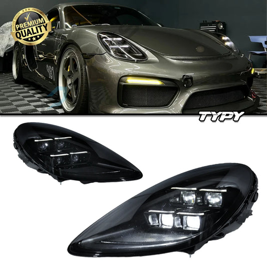 TYPY Car For Porsche Cayman 718 982 Headlight 2013-2023 Upgrade Modified New DRL Dynamic Turn Signal LED light Auto Accessories