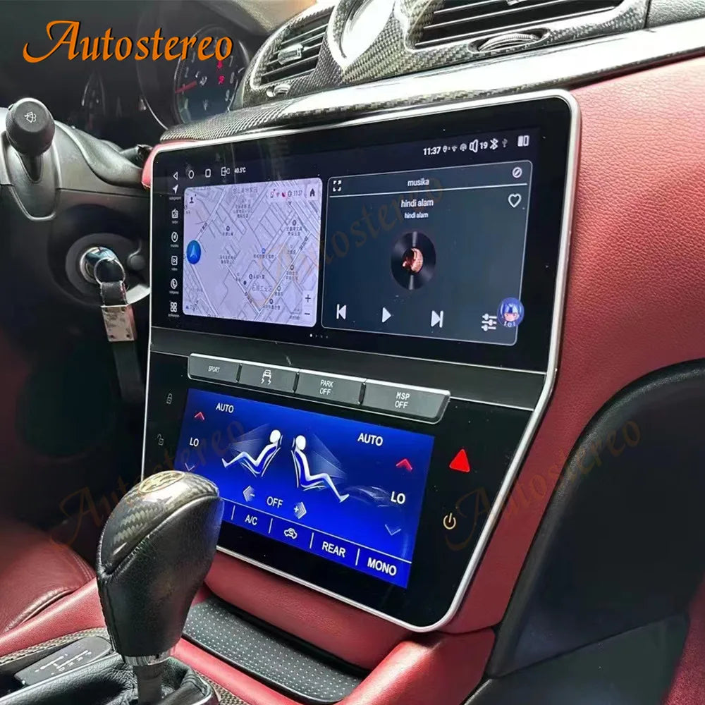 2023 Gen Dual Screen 8+256G Android12 Car GPS Navigation For Maserati GT/GC Gran Turismo Multimedia Player Headunit Auto Carplay