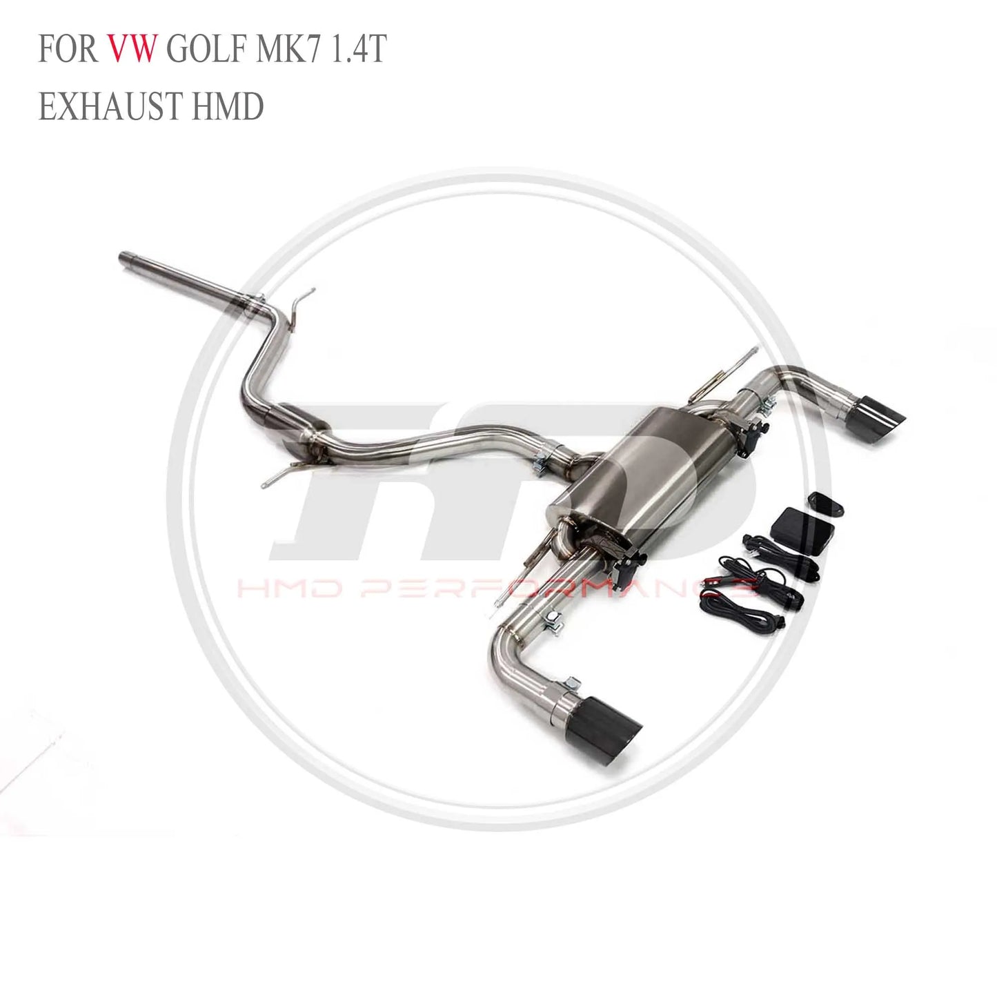 Stainless Steel Performance Catback For Volkswagen golf MK7 1.4T HMD Exhaust System Auto Modified Valve Muffler