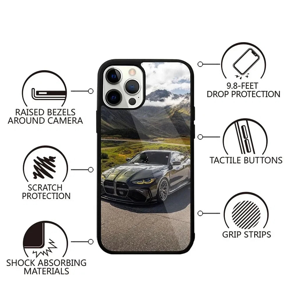 Color: Brown, Material: Vinyl - Blue Red Car for B-BMW   Phone Case Strong Magnetic For IPhone 15,14,13,Pro,Max,Plus,11,12,Mini For Magsafe Wireless Charging - Premium Mobile Phone Accessories from NoEnName_Null - Just $15.88! Shop now at Rapidvehicles