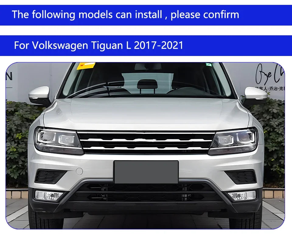 Car Front Lamps for VW Tiguan L 2017-2021 LED Auto Headlights Assembly Upgrade Bugatti Style 4 Projector Lens Accessories