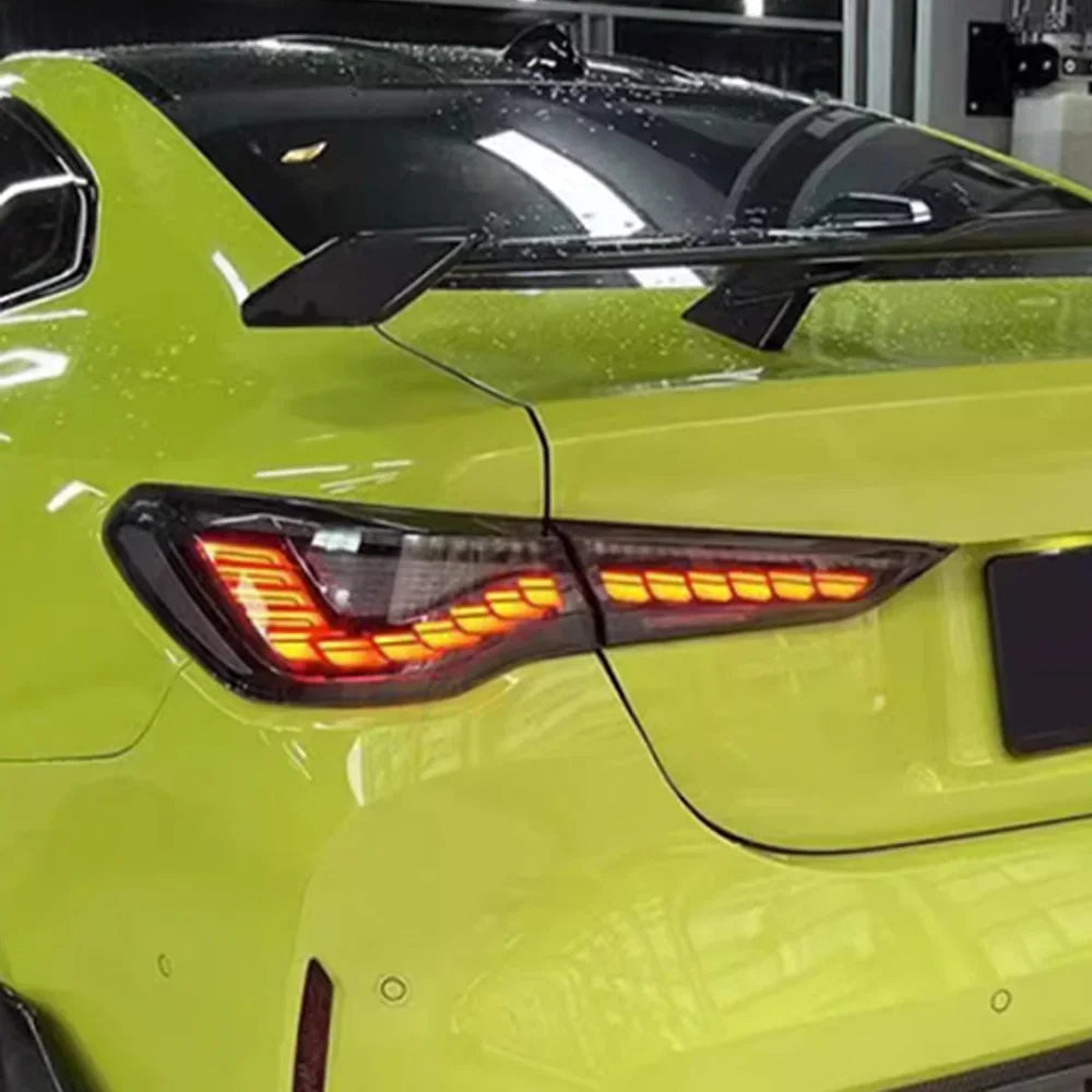 Car Taillights for Bmw 4 Series 2020-2023 Led Auto Back Lamps Assembly Upgrade Dragon Scale Design Style Turn Signal Accessories