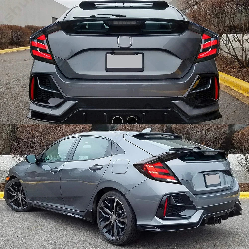 Taillights For Honda Civic Hatchback/Type R 2016-2022 FK7 FK8 10th Gen Tail Lamp Rear Fog Light LED Sequential Signal Assembly