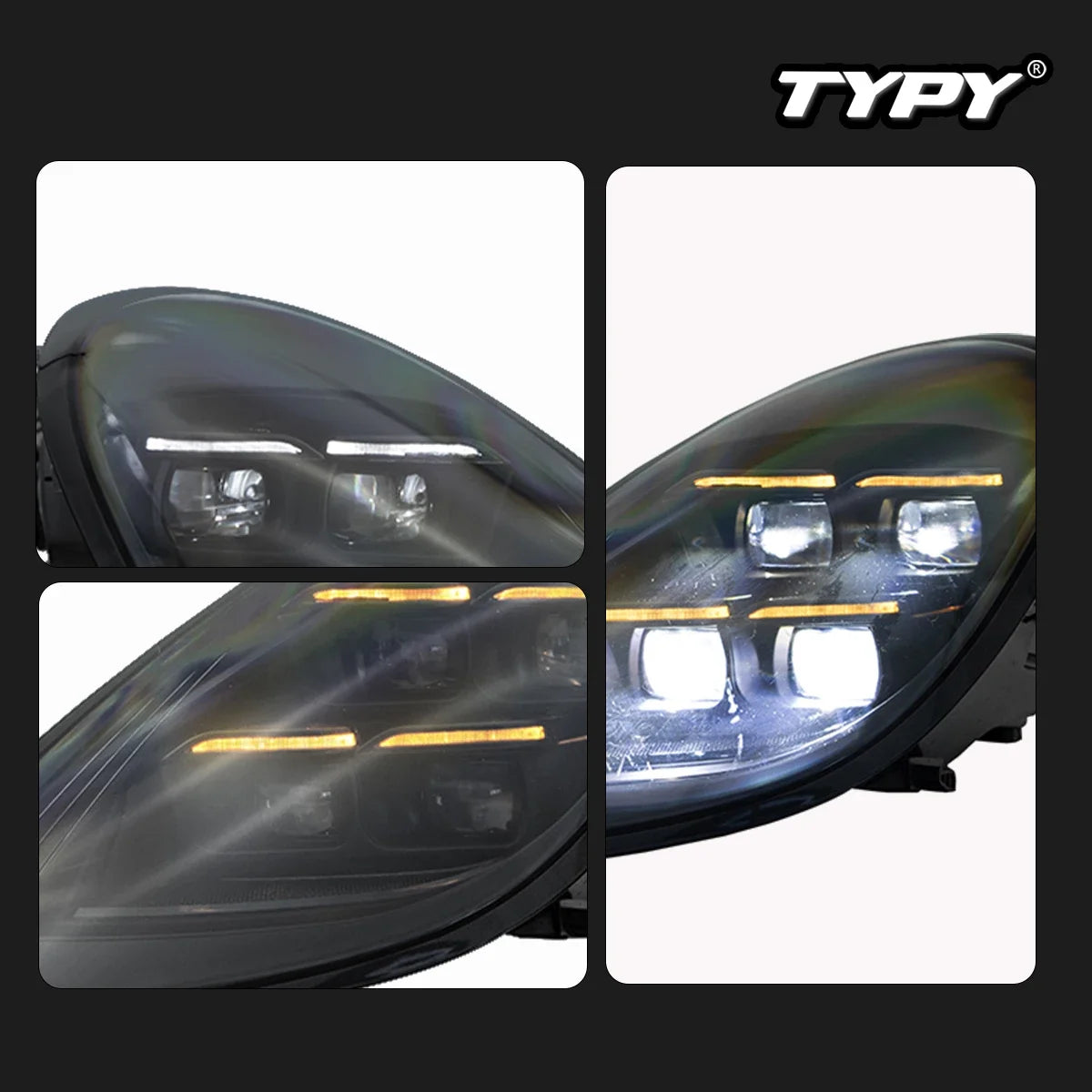 TYPY Car For Porsche Cayman 718 982 Headlight 2013-2023 Upgrade Modified New DRL Dynamic Turn Signal LED light Auto Accessories
