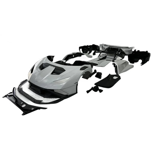 Dry Carbon Fiber STO Style For Lamborghini Huracan LP580 LP610 EVO Bumper hood side skirt spoiler door panel mirror exhaust