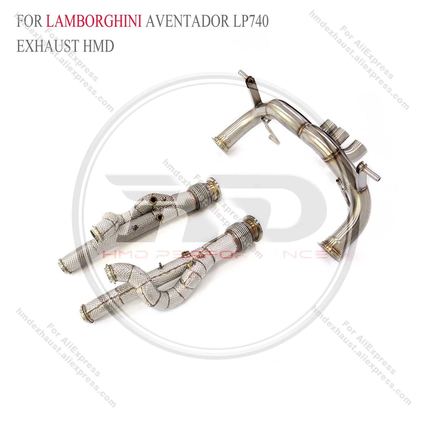 HMD Exhaust System Stainless Steel Performance Catback full sets for Lamborghini Aventador LP740 6.5 without valve