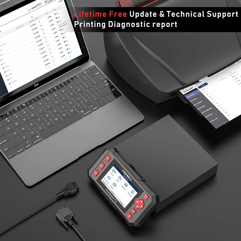 FOXWELL NT604 Elite Wireless OBD2 Scanner Engine ABS SRS Transmission Diagnostic Tools Automotive Scanner OBD 2 Code Reader