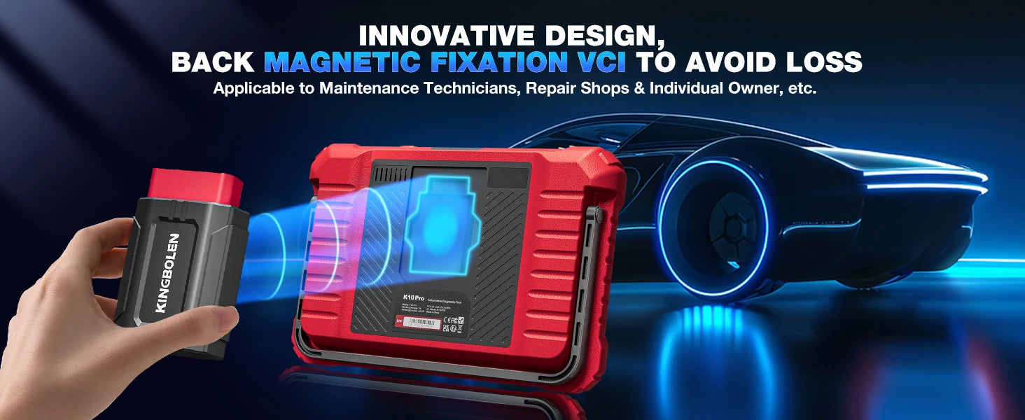 2025 KINGBOLEN K10 Pro Bi-Directional Scanner Full Systems Diagnostic Scan Tool, 40 Reset ECU Coding,AutoAuth for FCA SGW