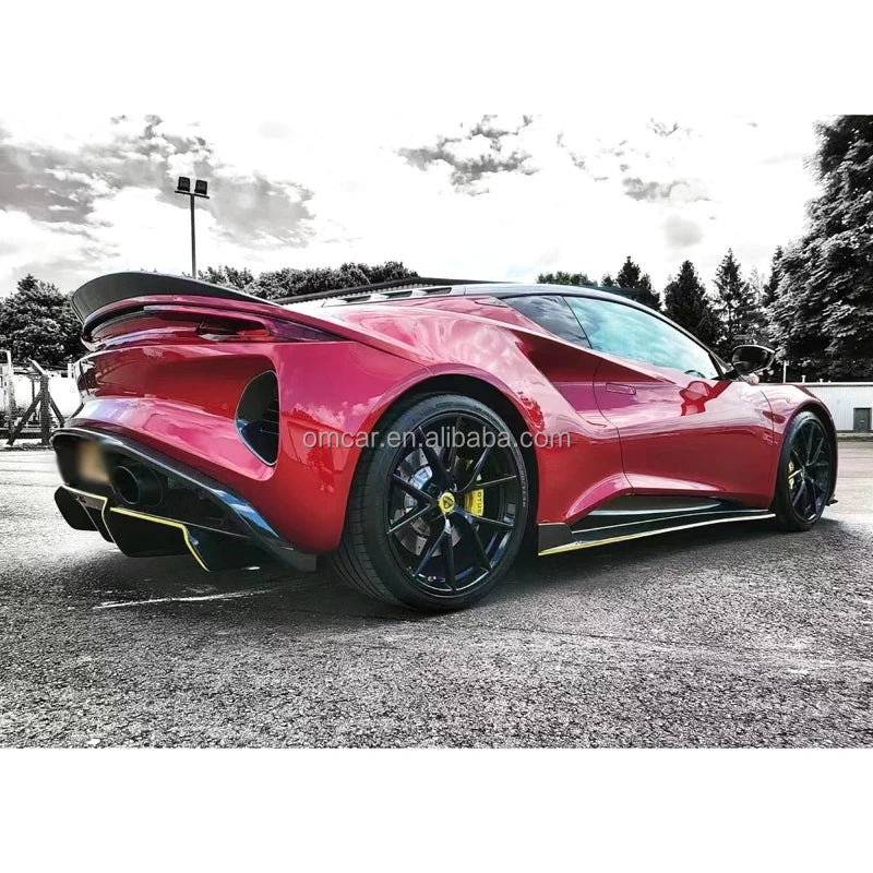 Car Exterior Accessories Dry Carbon Fiber Body Kit Front Lip Side Skirts Rear Diffuser Spoiler Wing Mirrors for Lotus Emira