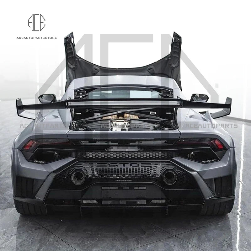 Lp580 Lp610 EVO Dry Carbon Fiiber Body Kit for Lamborghini Huracan Front and Rear Bumper Lip Diffuser Spoiler Engine Hood Cover