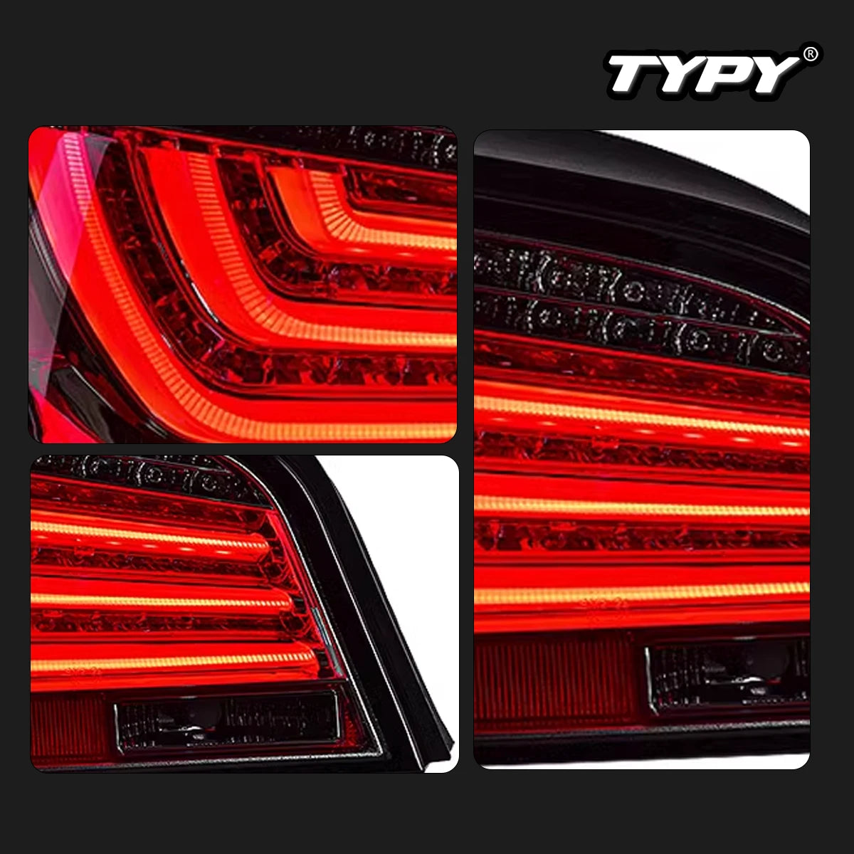 TYPY Car Tail Lights For BMW 5 Series E60 Taillight 2003-2009 LED LED Projetor Tail Lamp Daytime Running Light Auto Accessories
