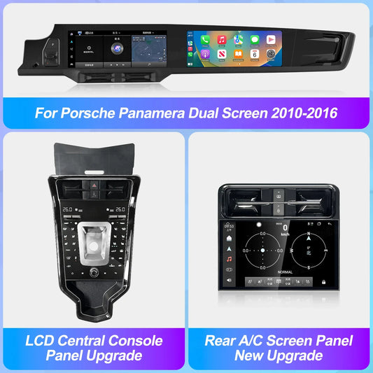NaviHua New Upgrade Car Interior  For Porsche Panamera 2010-2016 Android Car Radio LCD Console Climate Control Panel Stopwatch