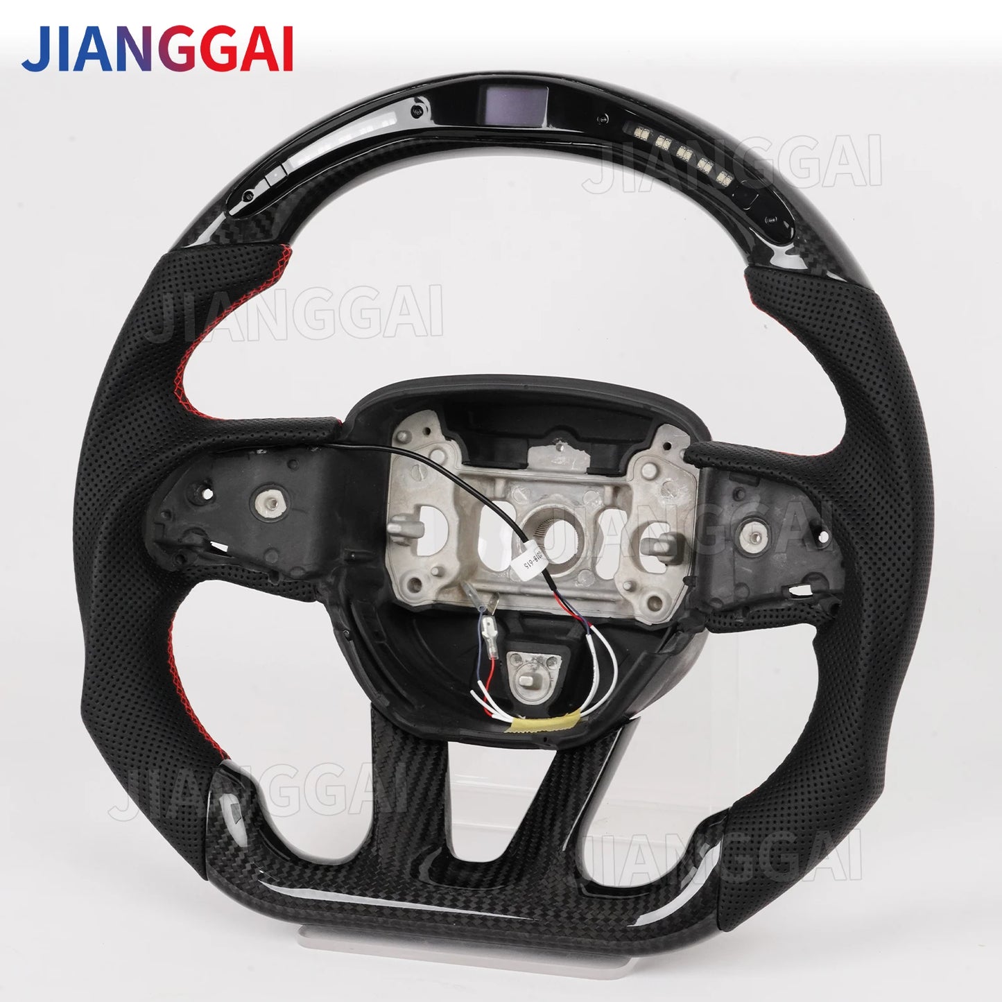 LED Carbon Fiber Steering Wheel For Dodge Challenger Charger Durango HELLCAT 2015-2020 Jeep Grand Cherokee SRT 2014-2020