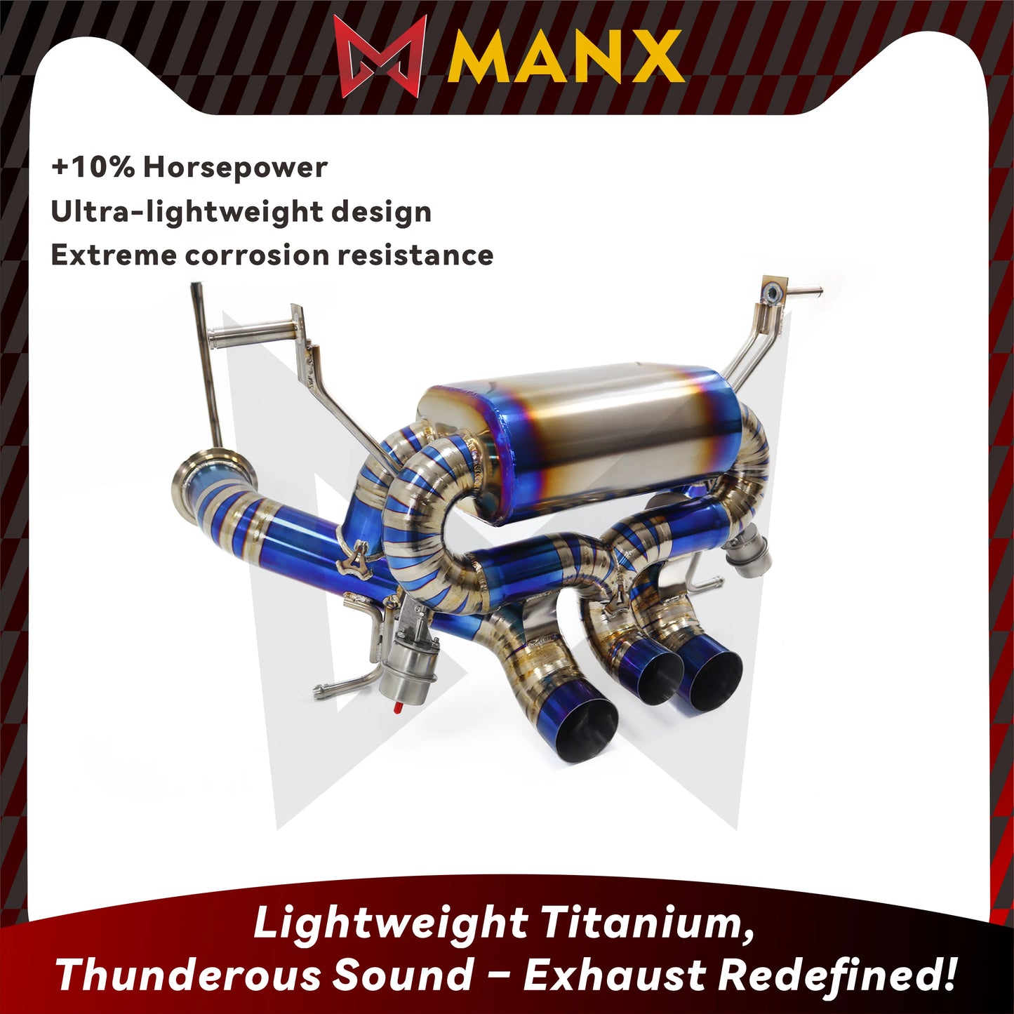 MANX Titanium Alloy Catback Exhaust System For Lamborghini Aventador LP740 High performance Accesorios Para Auto