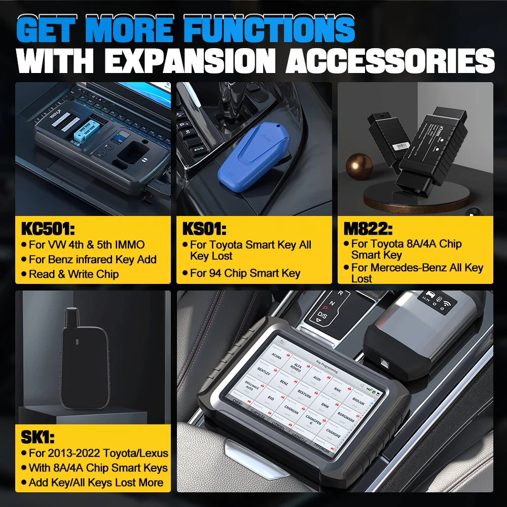 XTOOL InPlus IP919 MAX Bluetooth Car Diagnostic Tools ECU Programming J2534 Bi-directional 42+ Resets Scanner With Topology FCA