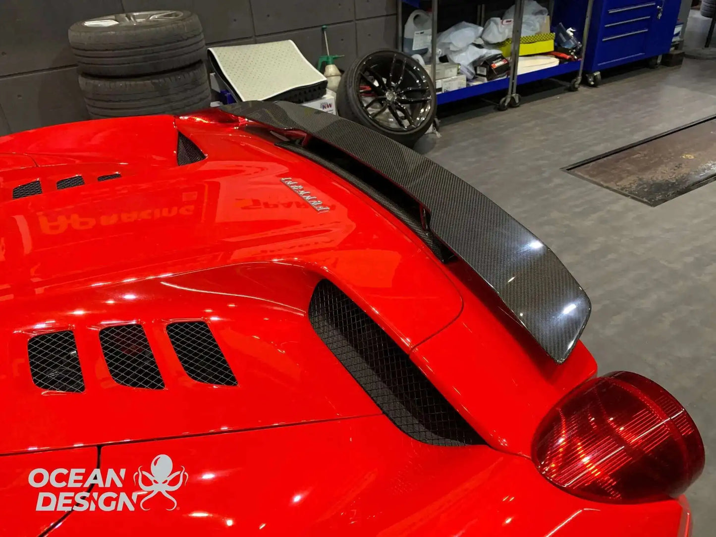 Suitable for Ferrari 458 Modified with Special Carbon Fiber Tail Wing, Front Bumper, Hood, Lip, Rear Spoiler Comparison Trim