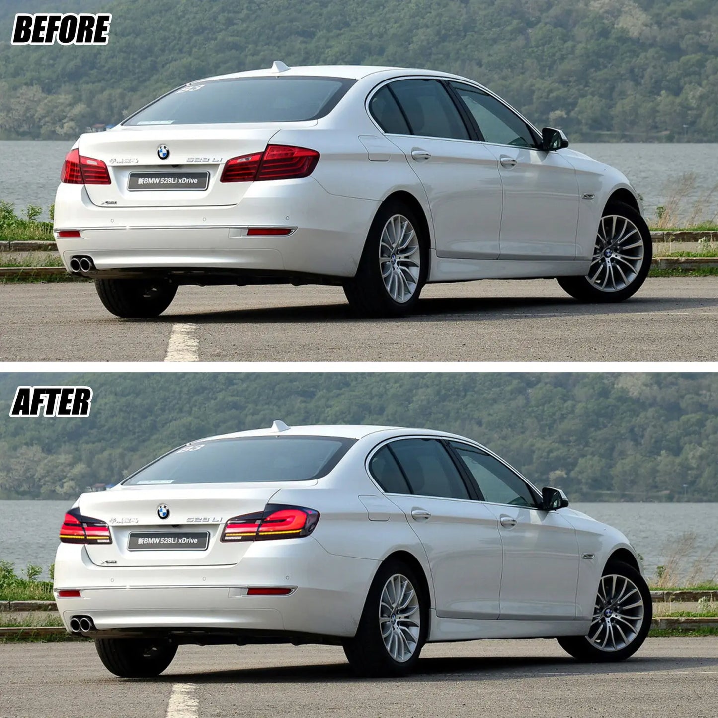 LED Tail Lights Assembly for BMW F10 M5 5-Series Saloon 2009-2016 Sequential Blinker Dynamic Animation Black Rear Lamps Assembly