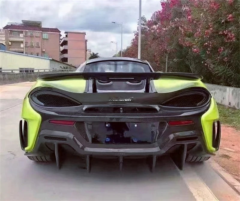 600lt Style Dry Carbon Fiber Rear Bumper Body Kit for McLaren 540C 570s 570GT Front Bumper Side Skirts Hood Rear Spoiler