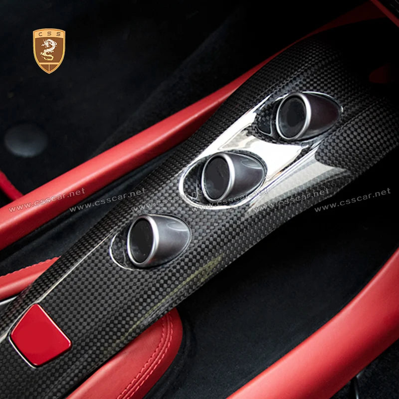 Car Central Control Button Cover Trim Sticker Panel Patch Interior Decoration Accessories For Ferrari F12 OEM Style