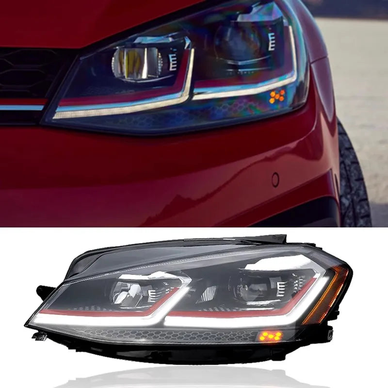 Headlight for Volkswagen vw Golf 7.5 14-20 Modified LED Head Lamp Dynamic Signal Lens Automotive Accessories