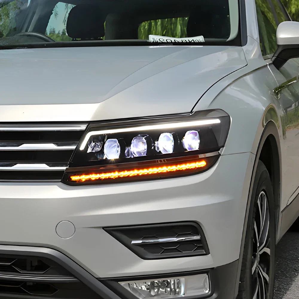 Car Front Lamps for VW Tiguan L 2017-2021 LED Auto Headlights Assembly Upgrade Bugatti Style 4 Projector Lens Accessories