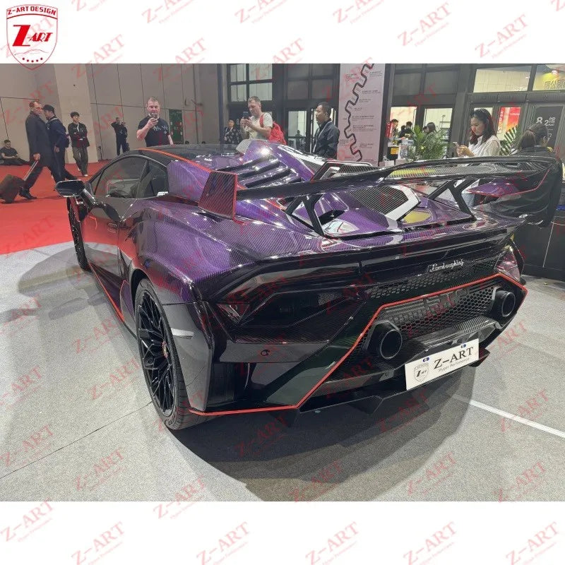Z-ART STO Dry Carbon Fiber Body Kit For Lamborghini Huracan LP580 LP610 Prepreg Carbon Fiber Wind Spoiler Kit For Huracan EVO