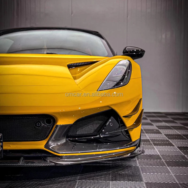 Dry Carbon Fiber Body Kit for Car Lotus Emira Front Canards Lip Side Skirts Vent Engine Hood Cover Rear Diffuser Spoiler