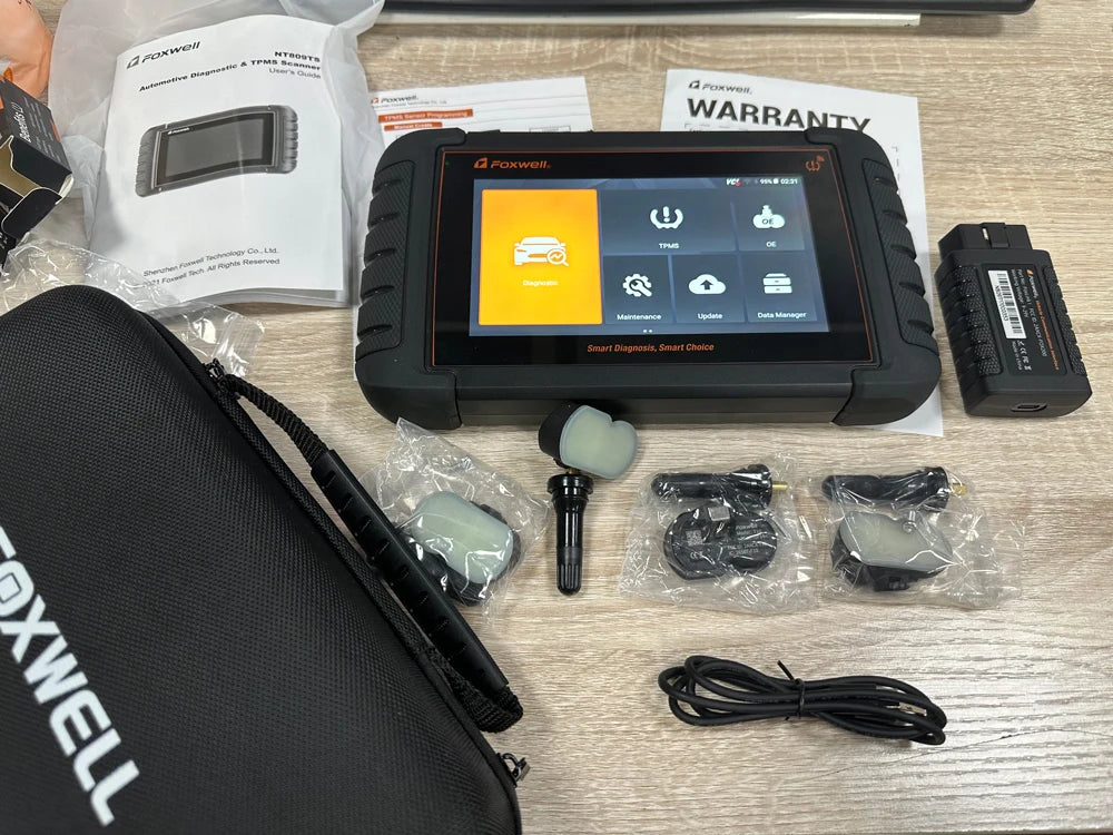 FOXWELL NT809TS TPMS Programming Tool All Systems Car Scanner Bi-Directional Control 30+ Reset OBD2 Bluetooth Diagnostic Tools