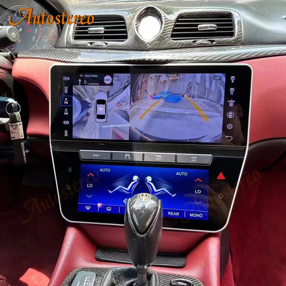 2023 Gen Dual Screen 8+256G Android12 Car GPS Navigation For Maserati GT/GC Gran Turismo Multimedia Player Headunit Auto Carplay