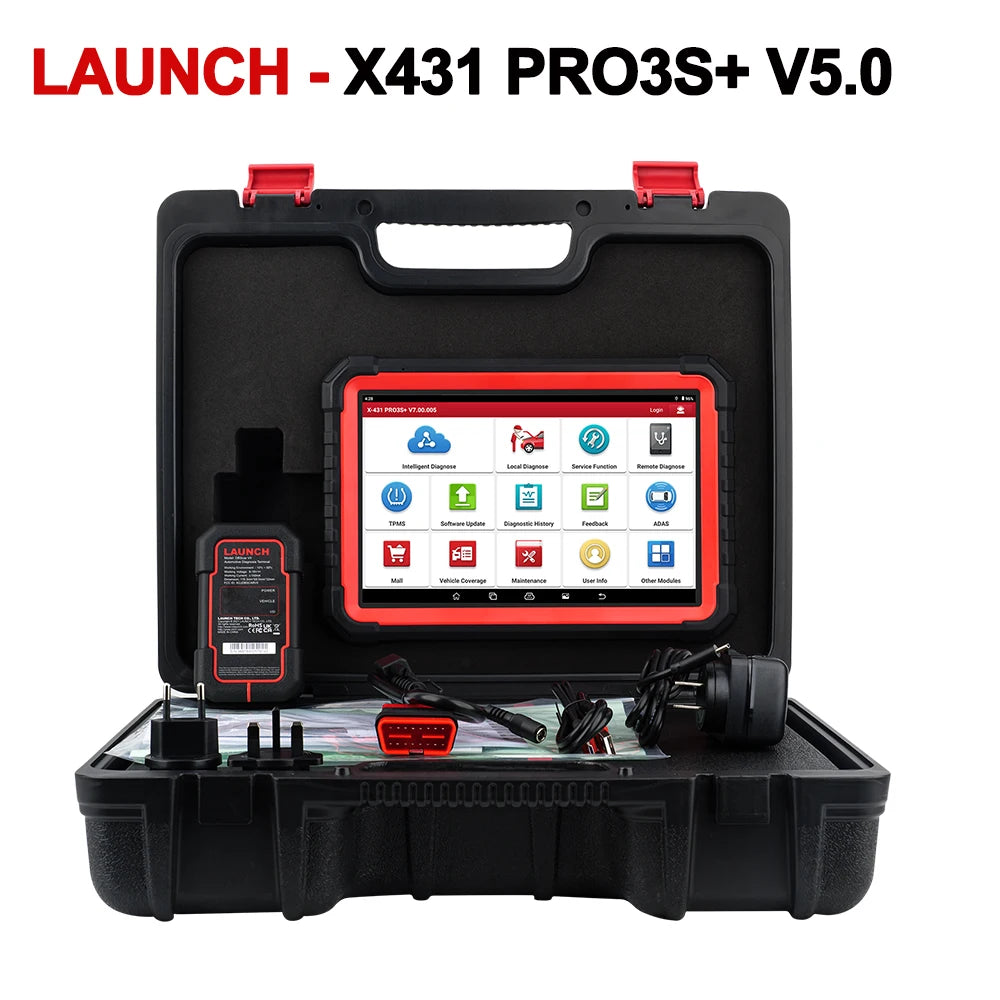 2025 LAUNCH X431 PRO3S+ V5.0 Car Diagnostic Tools 10.1' Auto OBD OBD2 Scanner CANFD DOIP Topology Map Bidirectional ECU Coding