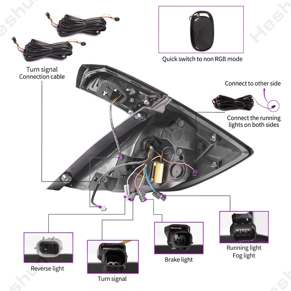 Taillights For Honda Civic Hatchback/Type R 2016-2022 FK7 FK8 10th Gen Tail Lamp Rear Fog Light LED Sequential Signal Assembly