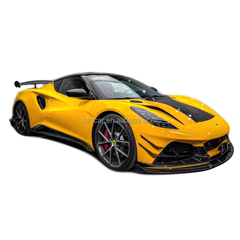 Dry Carbon Fiber Body Kit for Car Lotus Emira Front Canards Lip Side Skirts Vent Engine Hood Cover Rear Diffuser Spoiler