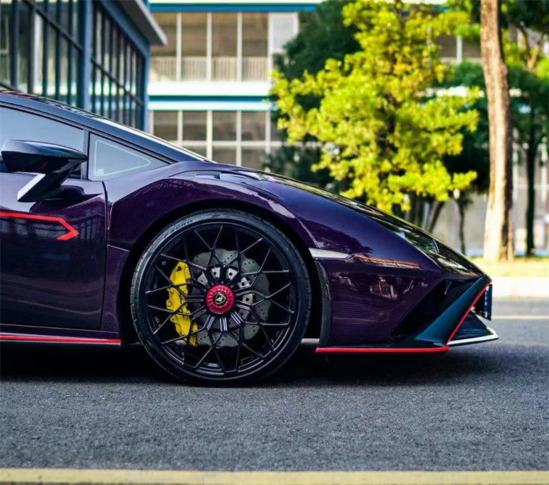 Used for Lamborghini Huracan LP610 LP580 EVO STO Style Dry Carbon Fiber Front and Rear Bumper Side Skirts Hood and Body Kit