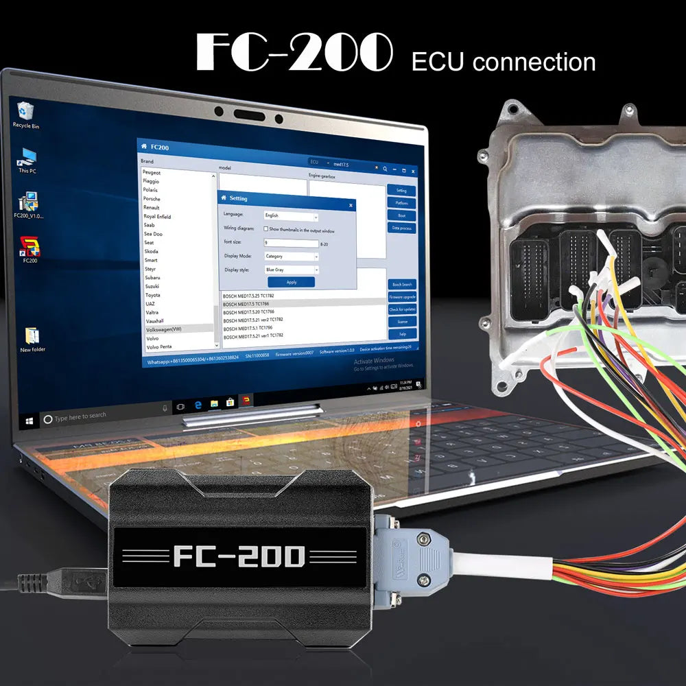 CG CGDI FC200 ECU Programmer Full Version with 6HP 8HP/MSV90/N55/N20/B48/B58 and MPC5XX Adapter Set for EDC16/ME9.0