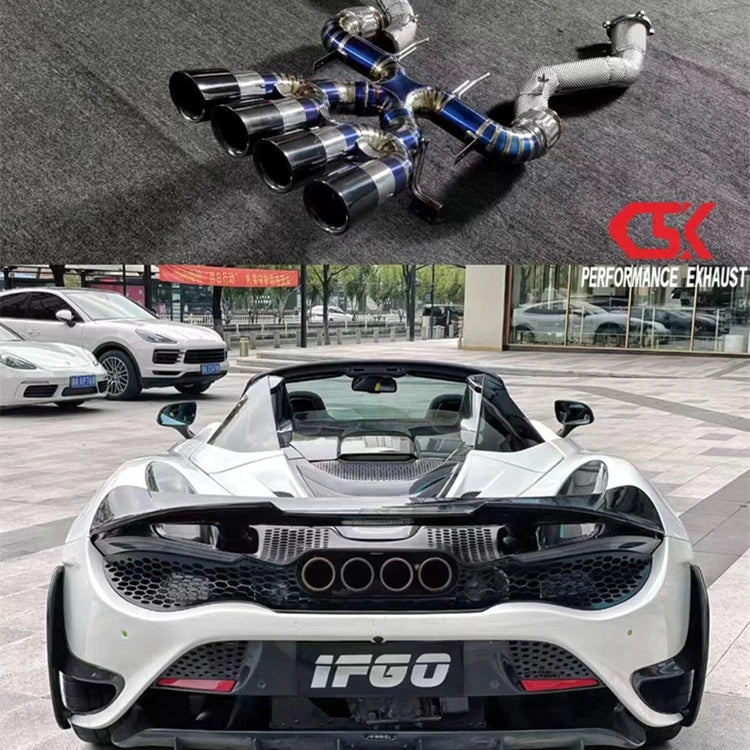 Limited time discount Enhance torque downpipe end exhaust for Mclaren GT Mclaren 765LT muffler  exhaust