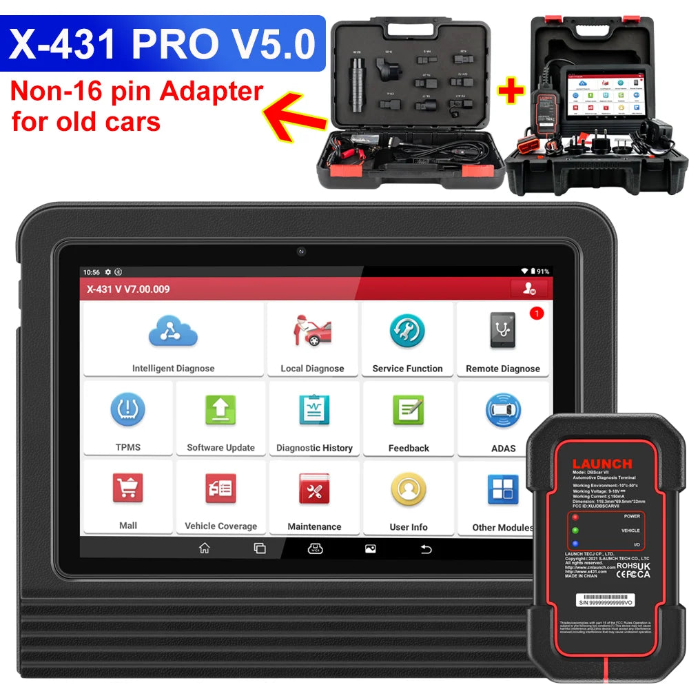 Launch X431 PRO V5.0 Car Diagnostic Tools ECU Online Coding Active Test Car Diagnostic Tools CAN FD 36 Resets Car Auto scanner