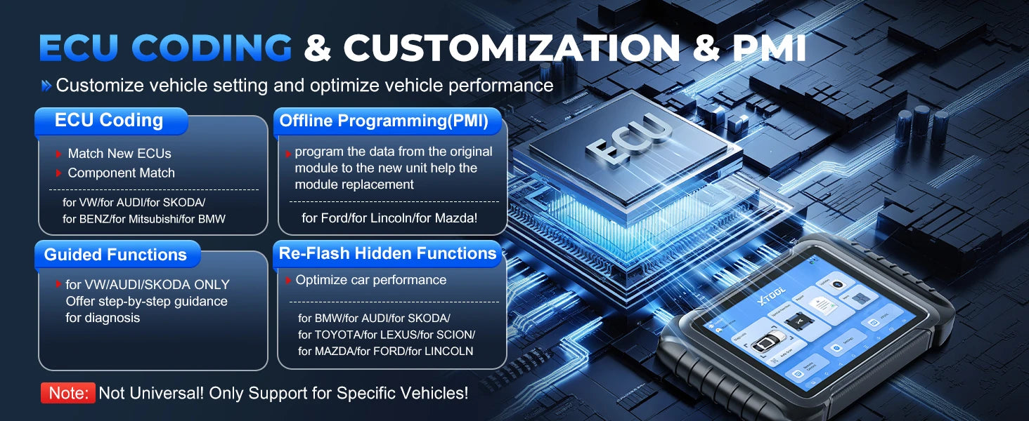 XTOOL D8S Car Diagnostic Tools Bidirectional Scan Tool Automotive Scanner ECU Coding Key Programming 42+ Services Topology Map