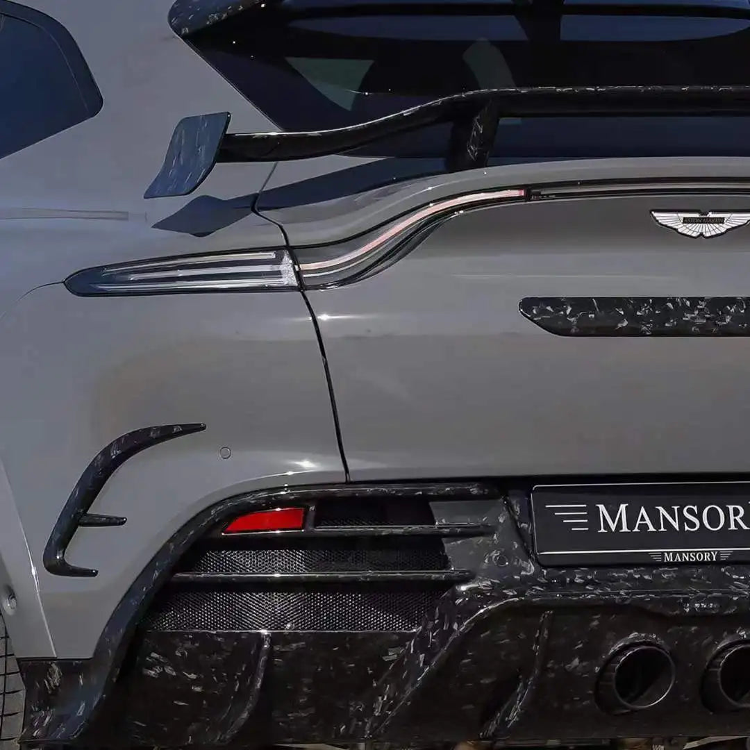 Dry Carbon Fiber Material For Aston Martin DBX Upgrade Mansori Style Body Kit Front Lip Tuyere Wheel Eyebrow Side Skirts