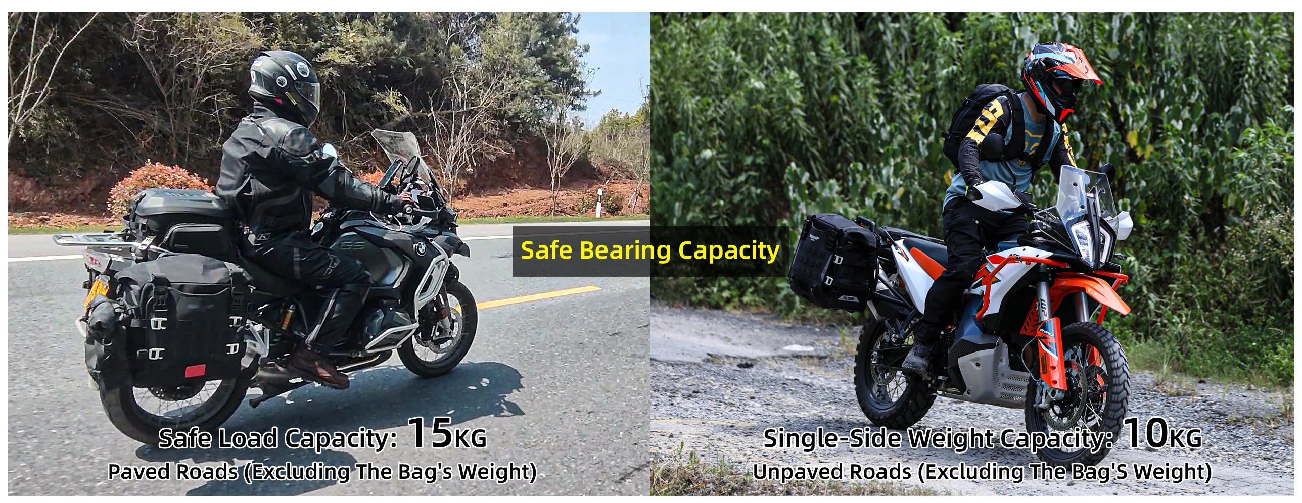 Rhinowalk Motorcycle Side Bag 35L Waterproof Quick Release Saddle Bag For BMW R1300GS R1250GS R1200GS S1000XR Motorbike Luggage