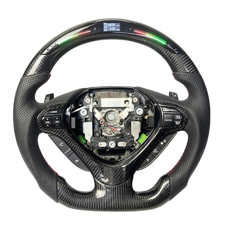 LED Genuine leather carbon fiber steering wheel suitable for Honda Accord CU2 SPIRIOR 2008-2017 series