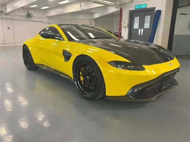 Perfect Fit For Aston Martin Vantage upgrade TM Style Real Dry Carbon Fiber Rear Bumper Lip Rear Diffuser bodykit